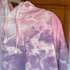 Tie Dye Cropped Chicks in the Office Barstool Hoodie